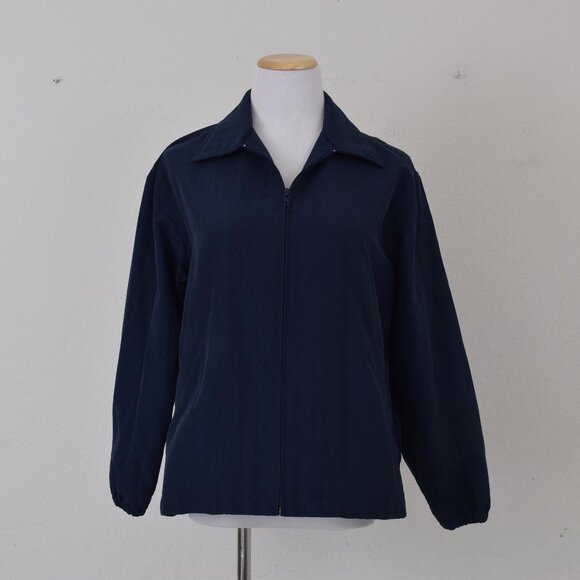Vintage 90s Navy Nylon/Poly Windbreaker size Small - Picture 10 of 10
